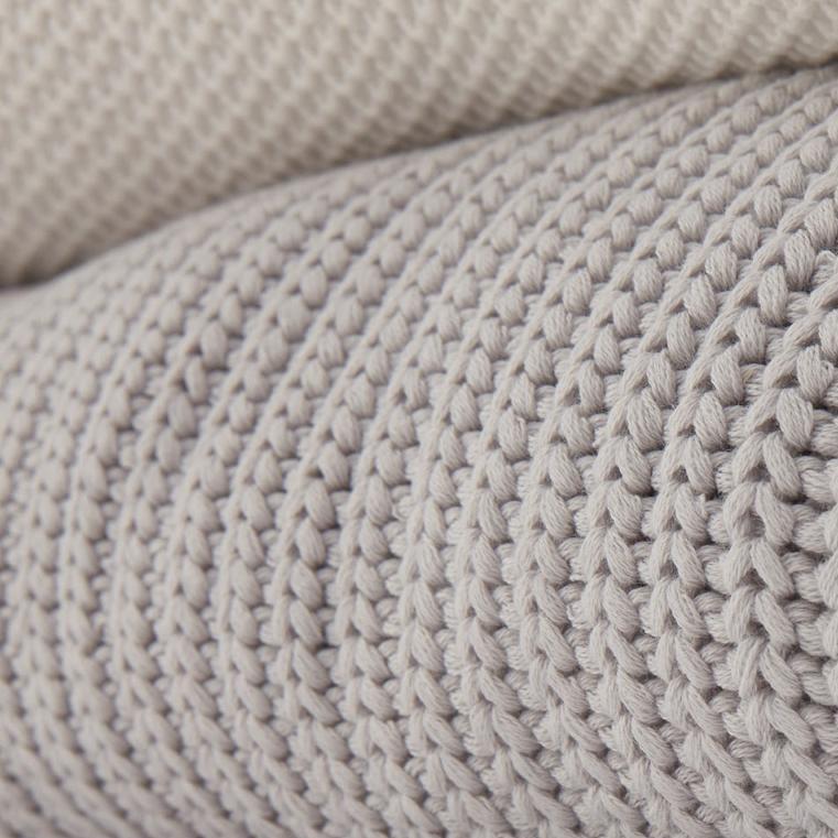 Organic Chunky Rib Knitted Throw